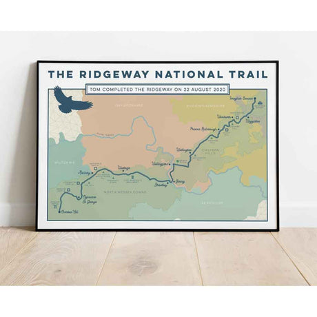 The Ridgeway personalised art print multi