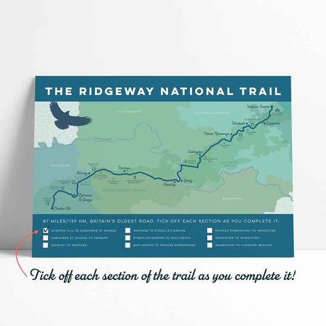 The Ridgeway tick box print blue