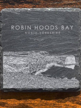 Robin Hood's Bay slate coaster