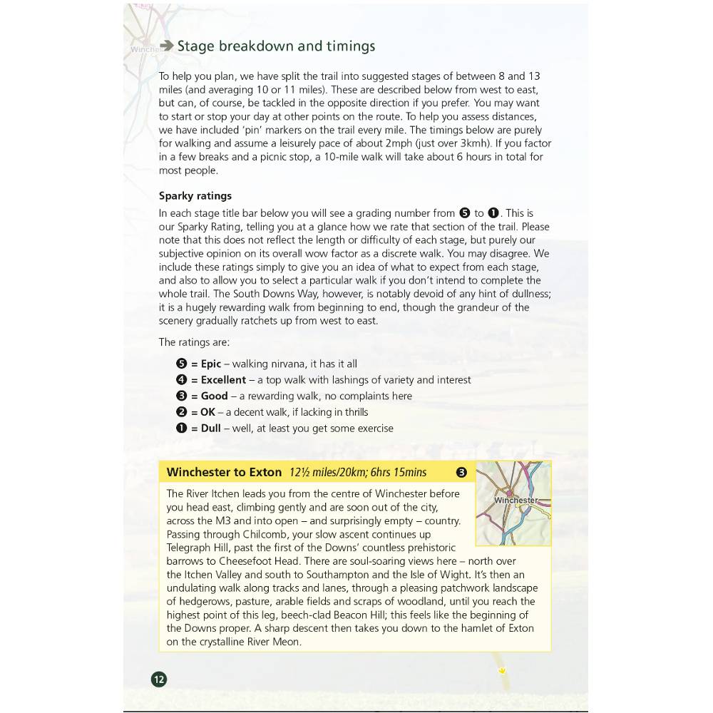 South Downs Way guidebook and map- Sparky Guides - The Trails Shop