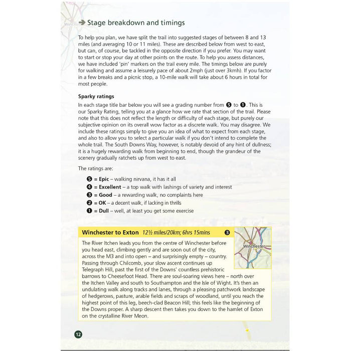 South Downs Way guidebook and map- Sparky Guides - The Trails Shop