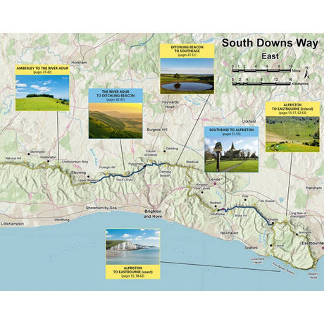 South Downs Way guidebook and map planning map - Sparky Guides - The Trails Shop