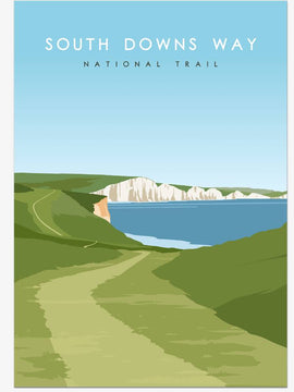South Downs Way National Trail Poster - a Trail to Remember
