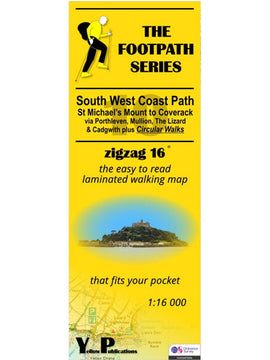 South West Coast Path Zigzag map - 10 - St Michael's Mount to Coverack