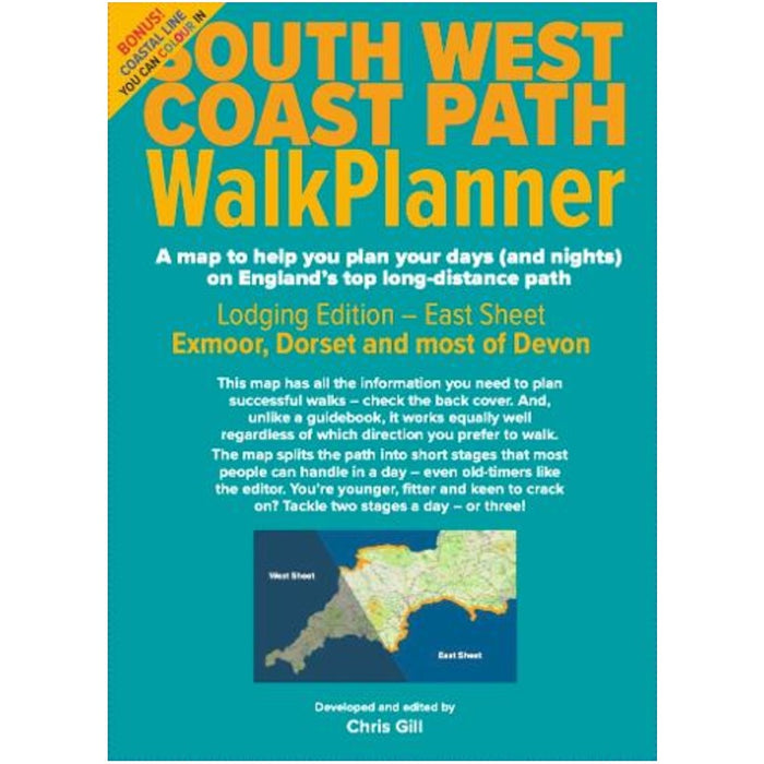 South West Coast Path walk planner map 