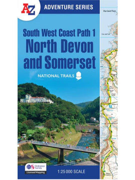 South West Coast Path 1 North Devon & Somerset A-Z Adventure Atlas - 2025 edition