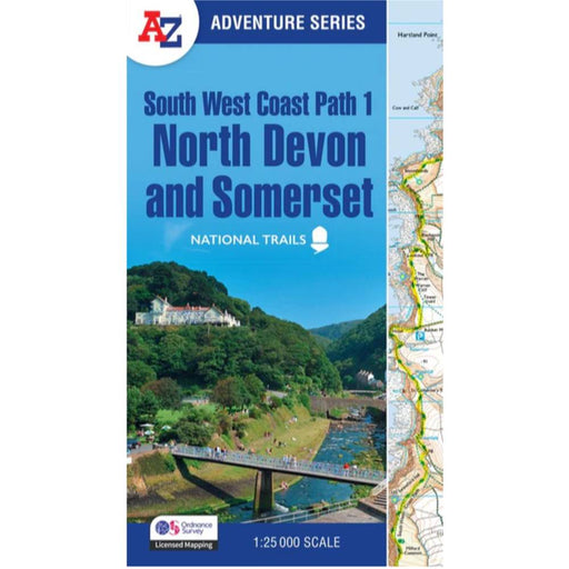 South West Coast Path Map - North Devon and Somerset