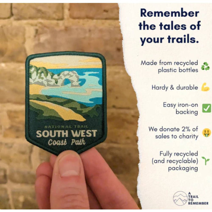 South West Coast Path woven patch badge - The Trails Shop 