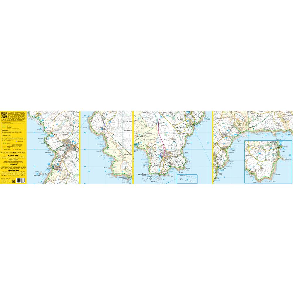 South West Coast Path easy-read map - zigzag - 10 -St Michael's Mount to Coverack inside back 