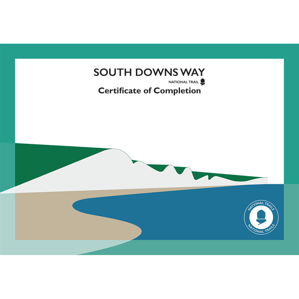 Completion certificate for the South Downs Way National Trail