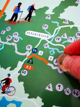 South Downs Way Outdoor Scratch Map