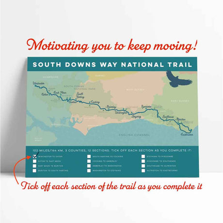 South Downs Way tick box print