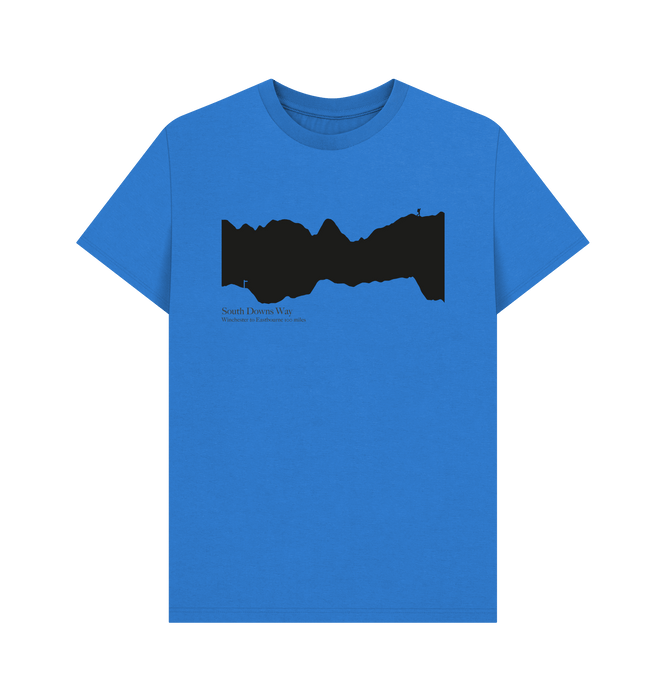 Bright Blue Printed T-shirt Front