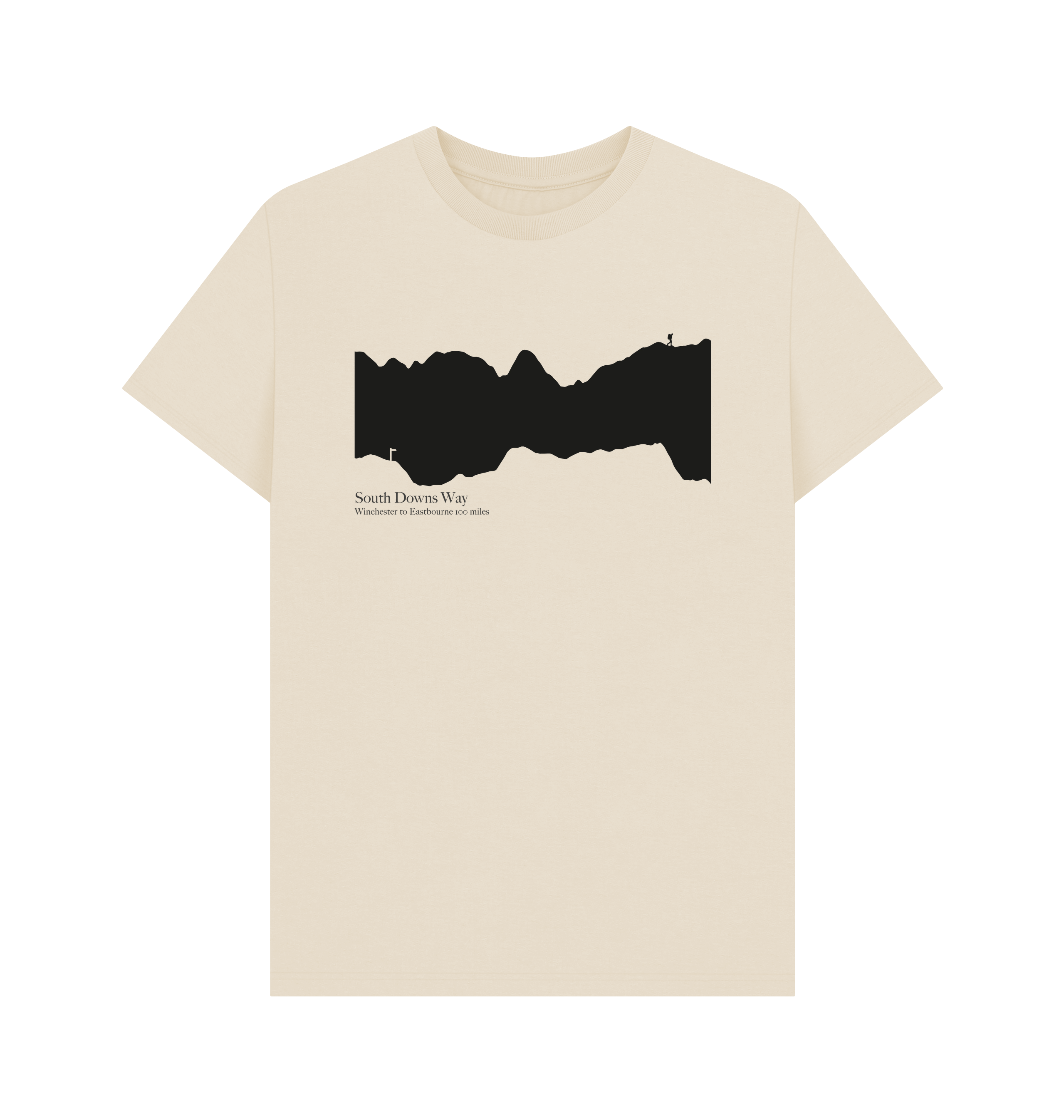 South Downs Way 'elevation profile' Men's T-Shirt