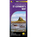 Map cover of St Cuthbert's Way with a scenic image and Harvey branding