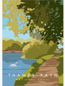 Thames Path National Trail Poster - a Trail to Remember