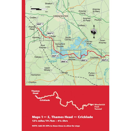 Thames Path Trailblazer guidebook Cricklade map 
