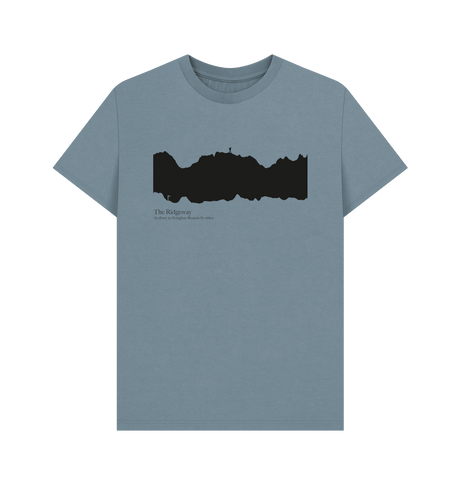 Stone Blue Printed T-shirt Front