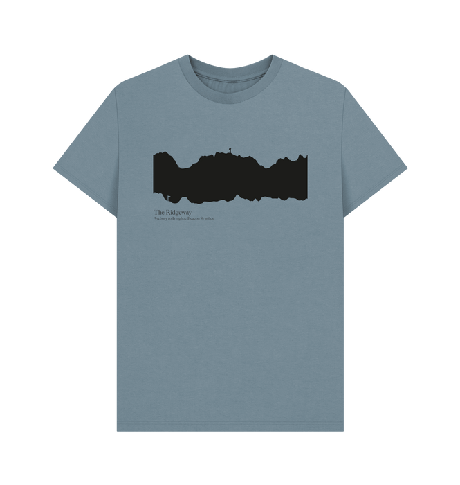 Stone Blue Printed T-shirt Front