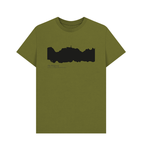 Moss Green Printed T-shirt Front
