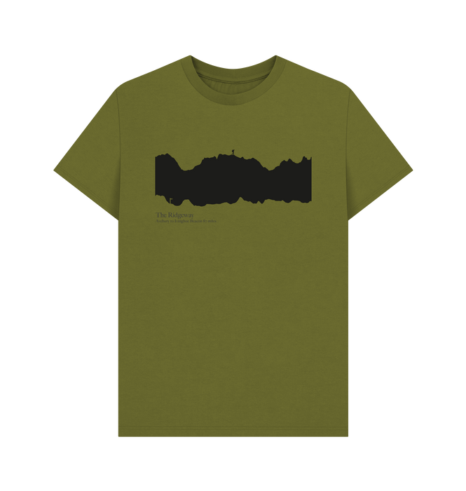 Moss Green Printed T-shirt Front