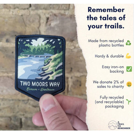 Two Moors Way woven patch badge - The Trails Shop 
