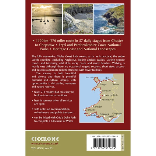 Walking the Wales Coast Path guidebook back cover