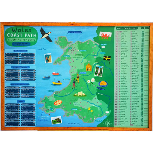 Wales Coast Path Outdoor Scratch Map - The Trails Shop 