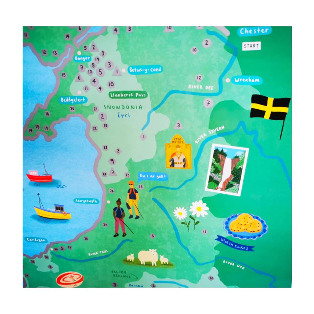 Wales Coast Path Outdoor Scratch Map - The Trails Shop 