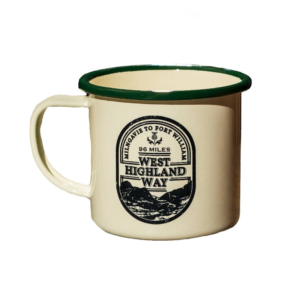 West Highland Way enamel mug - The Trails Shop