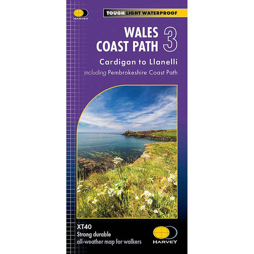 Wales Coast Path 3 Harvey Map Cardigan to Llanelli cover