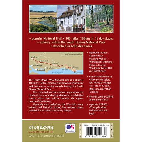 Walking the South Downs Way guidebook back cover