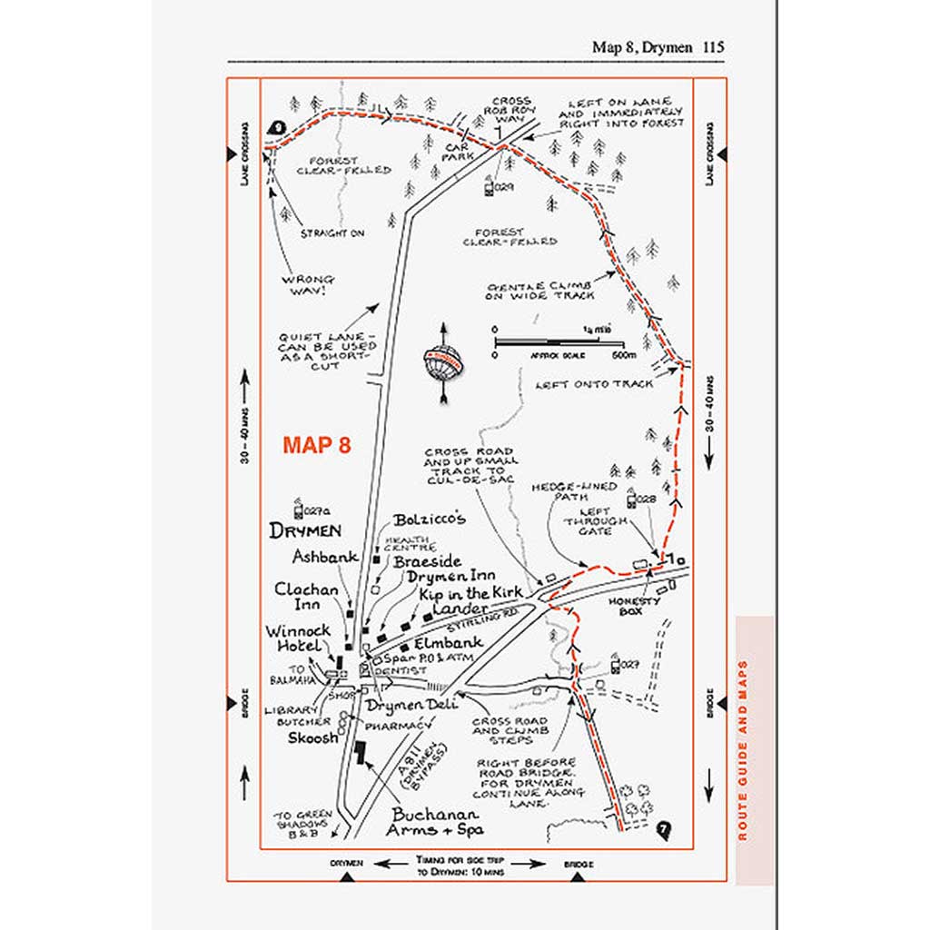 West Highland Way guidebook by Trailblazer Drymen map