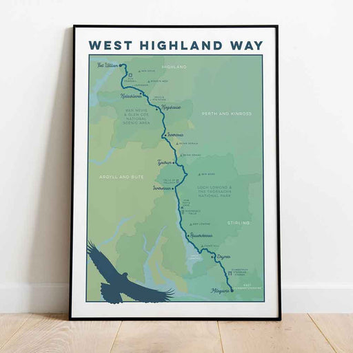 West Highland Way art print blue