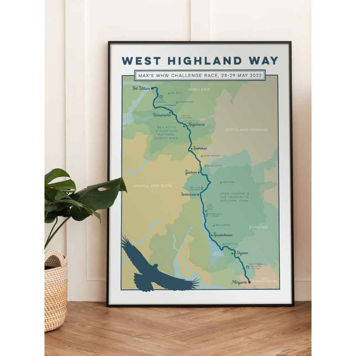 West Highland Way personalised art print multi