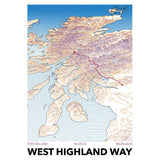 West Highland Way contours print 