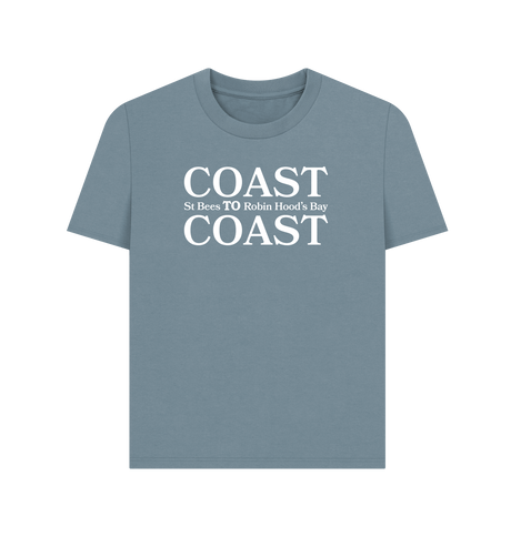 Stone Blue Printed T-shirt Front