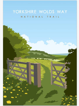 Yorkshire Wolds Way National Trail Poster - a Trail to Remember