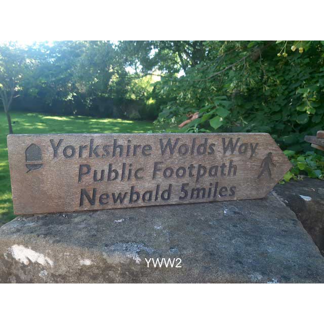 Yorkshire Wolds Way National Trail original sign for sale YWW2