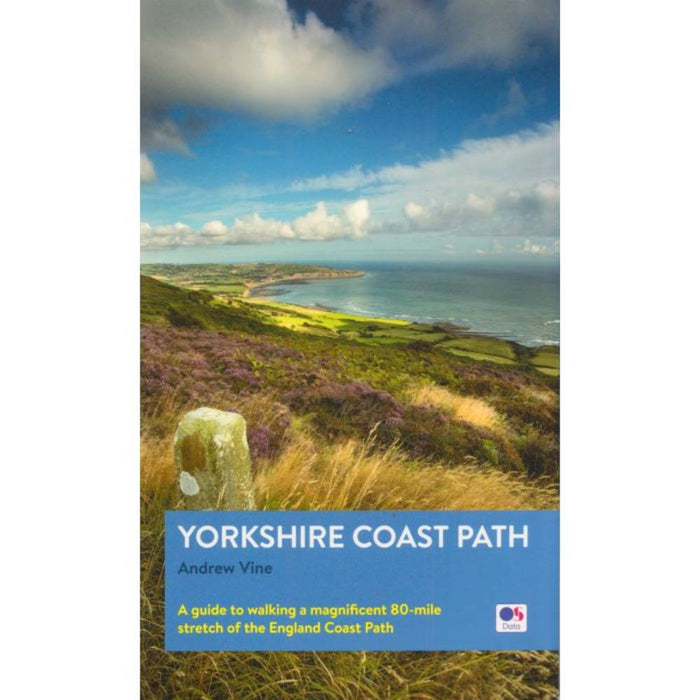 Book cover of 'Yorkshire Coast Path' with a scenic view of the coast on the cover.