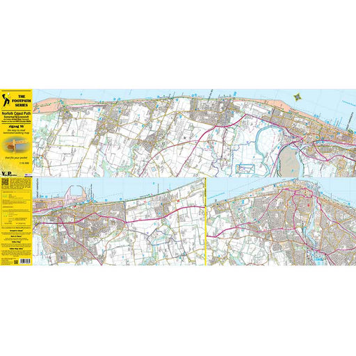 Norfolk Coast Path Zigzag map - Somerton to Lowestoft map
