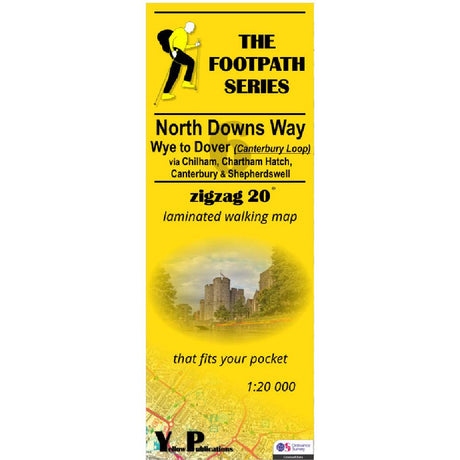 North Downs Way Wye to Dover via Canterbury map cover 