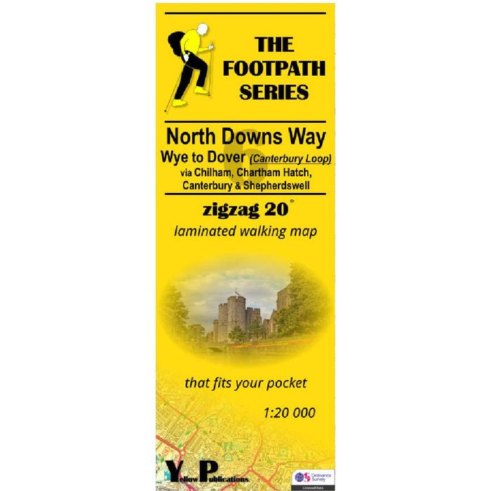 North Downs Way Wye to Dover via Canterbury map cover 