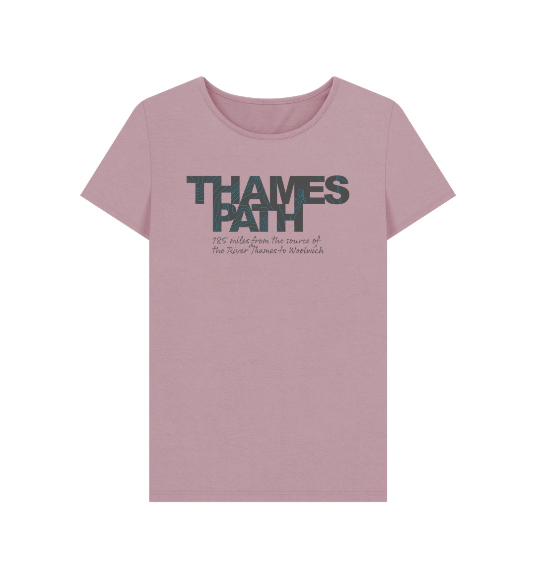 Thames Path 'contours' women's t-shirt