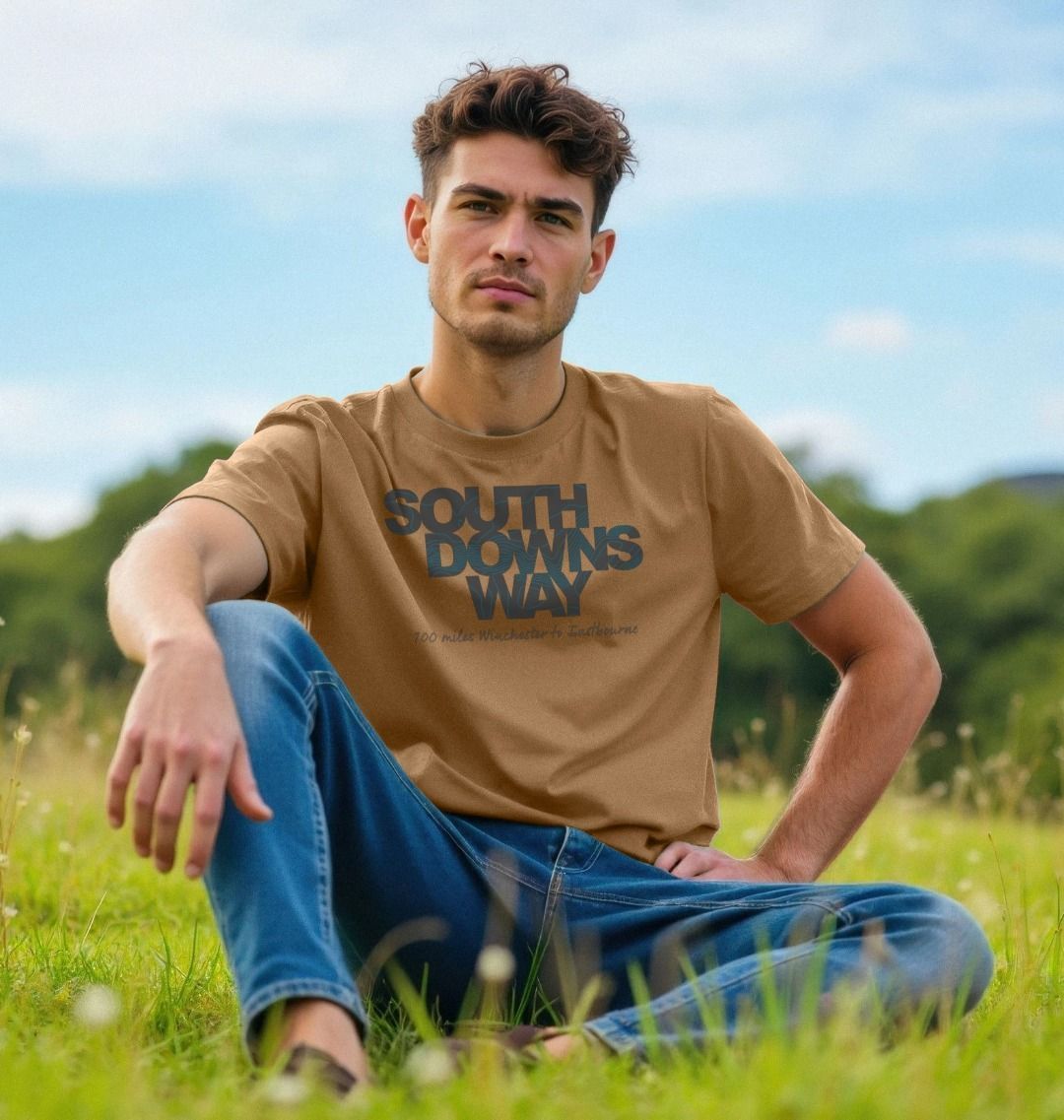 South Downs Way 'contours' men's t-shirt