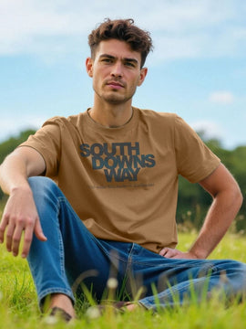 South Downs Way 'contours' men's t-shirt