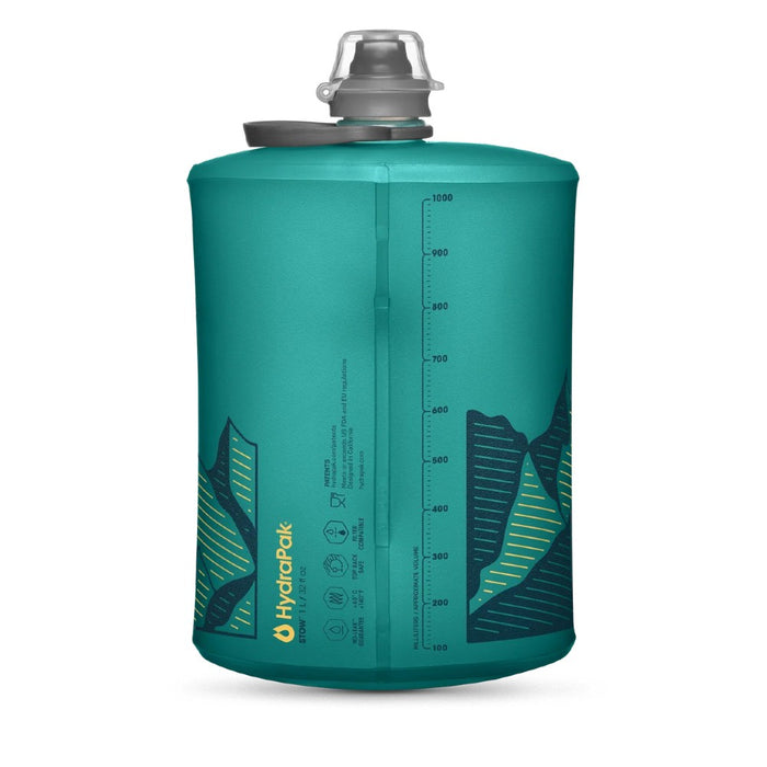 Glacier blue mountain Stow bottle - back
