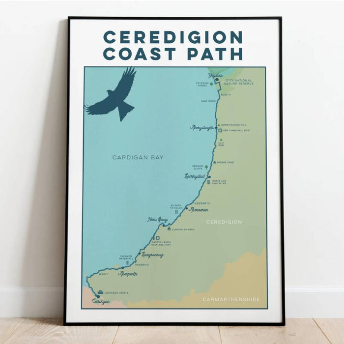 Ceredigion coast path print 