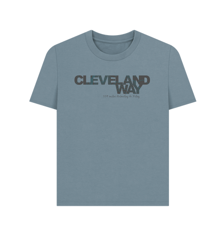Stone Blue Printed T-shirt Front