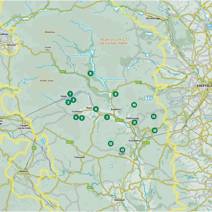 Edale and the Hope Valley walk guidebook - walk locator map